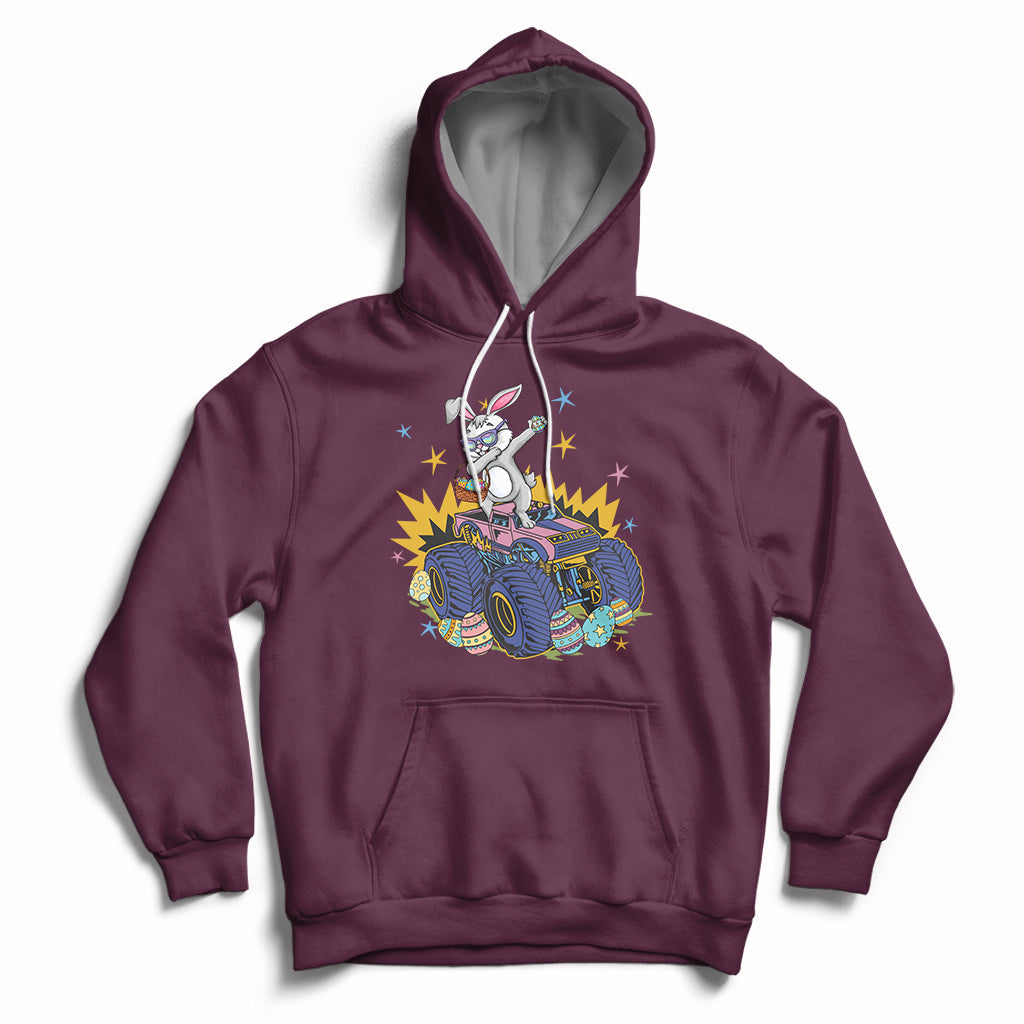 Dabbing Bunny Happy Easter Monster Truck Lovers Hoodie - Wonder Print Shop