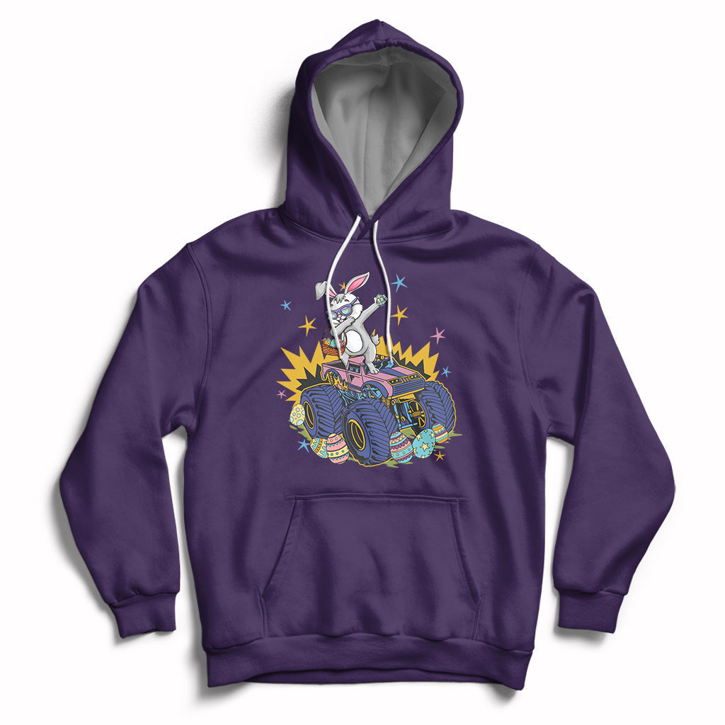Dabbing Bunny Happy Easter Monster Truck Lovers Hoodie - Wonder Print Shop