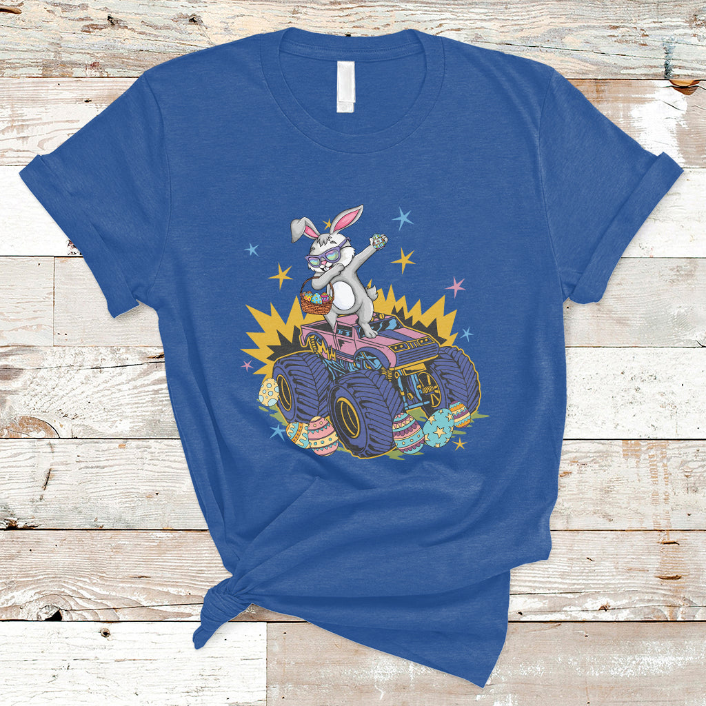 Dabbing Bunny Happy Easter Monster Truck Lovers T-Shirt - Wonder Print Shop