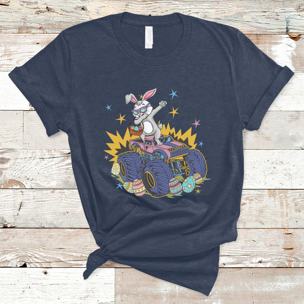Dabbing Bunny Happy Easter Monster Truck Lovers T-Shirt - Wonder Print Shop
