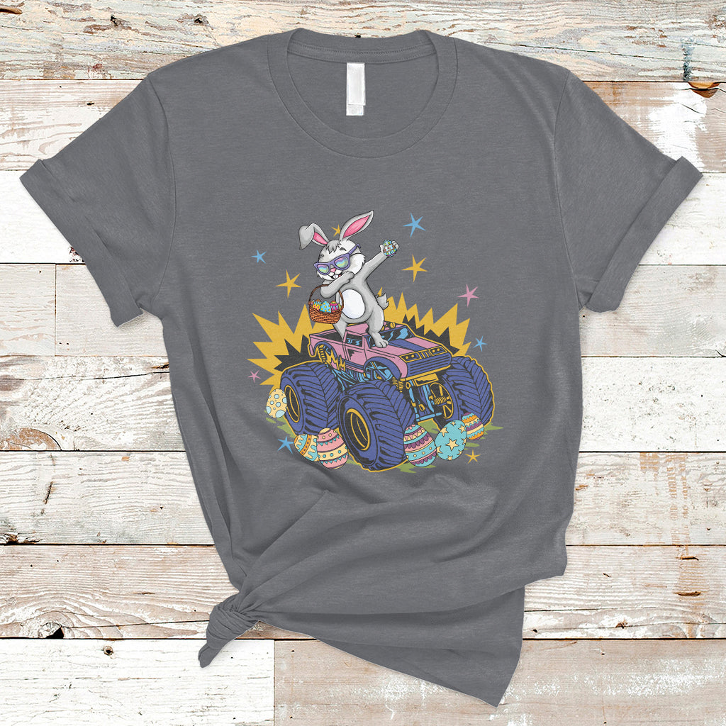 Dabbing Bunny Happy Easter Monster Truck Lovers T-Shirt - Wonder Print Shop