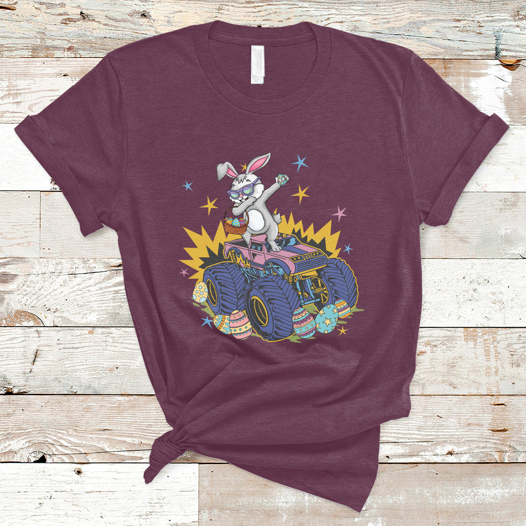 Dabbing Bunny Happy Easter Monster Truck Lovers T-Shirt - Wonder Print Shop