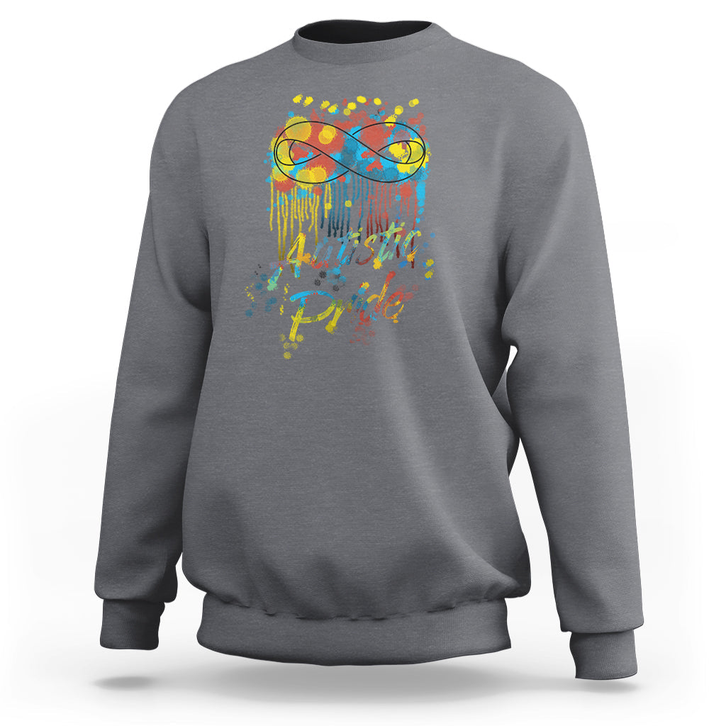 Autistic Pride Autism Acceptance Support Autism Awareness Sweatshirt - Wonder Print Shop