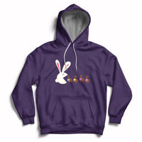 Cute Easter Bunny Eating Chocolate Happy Easter Egg Hunting Hoodie - Wonder Print Shop