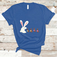 Cute Easter Bunny Eating Chocolate Happy Easter Egg Hunting T-Shirt - Wonder Print Shop