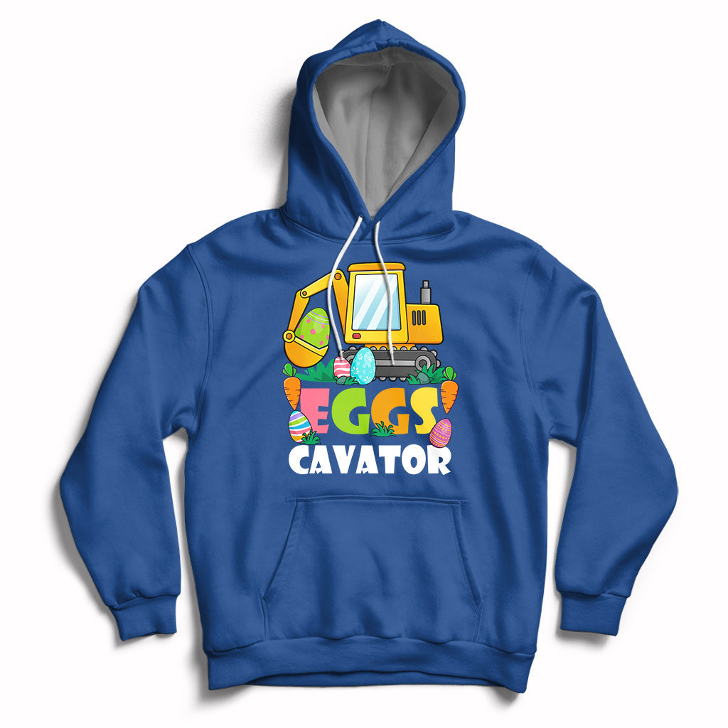 Construction Excavator Easter Day Egg Hunt for Boys Toddlers Hoodie - Wonder Print Shop