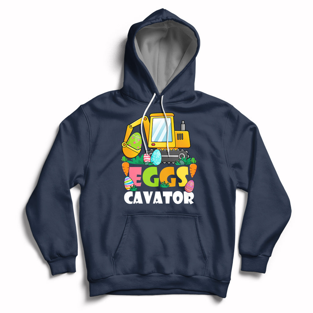 Construction Excavator Easter Day Egg Hunt for Boys Toddlers Hoodie - Wonder Print Shop