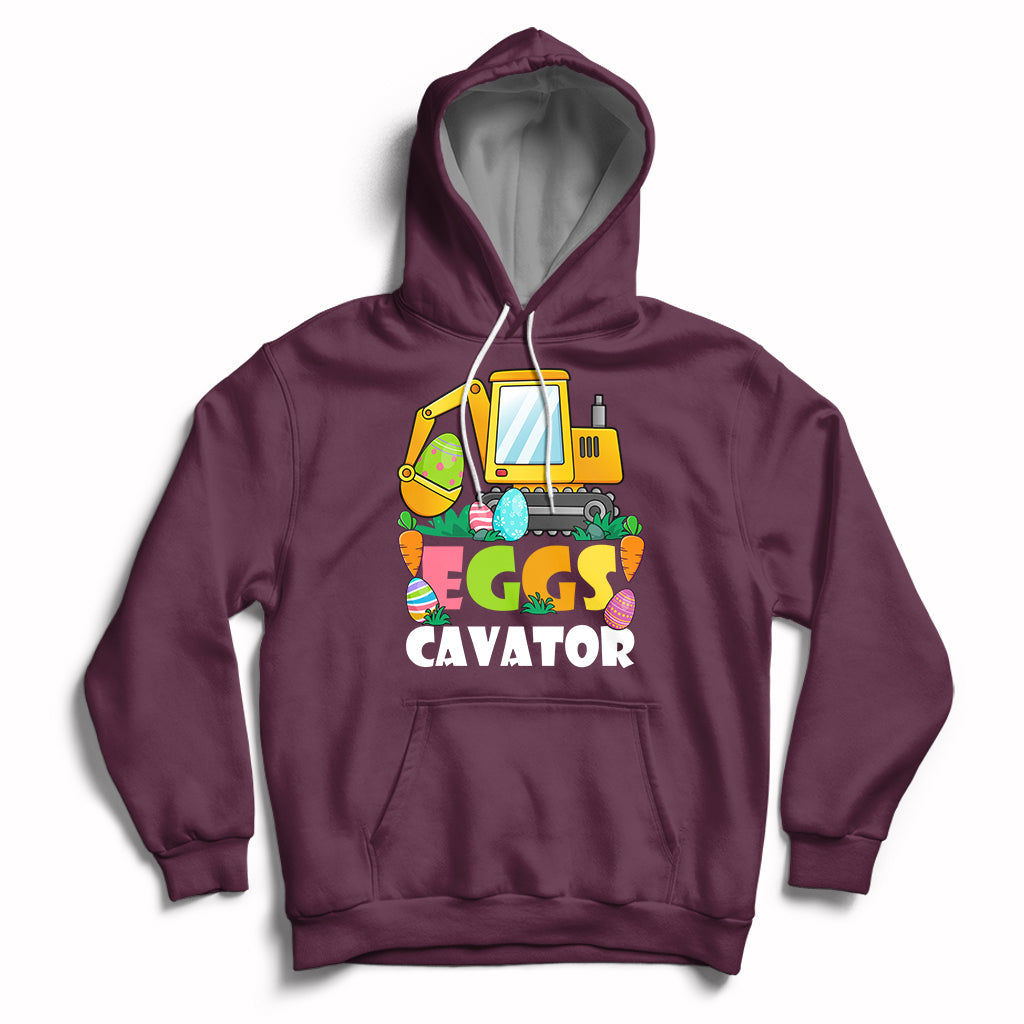Construction Excavator Easter Day Egg Hunt for Boys Toddlers Hoodie - Wonder Print Shop