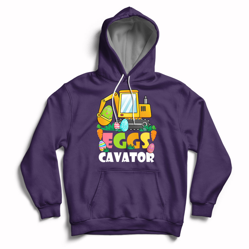 Construction Excavator Easter Day Egg Hunt for Boys Toddlers Hoodie - Wonder Print Shop