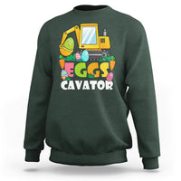 Construction Excavator Easter Day Egg Hunt for Boys Toddlers Sweatshirt - Wonder Print Shop