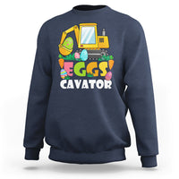 Construction Excavator Easter Day Egg Hunt for Boys Toddlers Sweatshirt - Wonder Print Shop