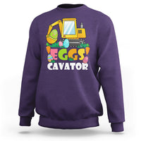 Construction Excavator Easter Day Egg Hunt for Boys Toddlers Sweatshirt - Wonder Print Shop