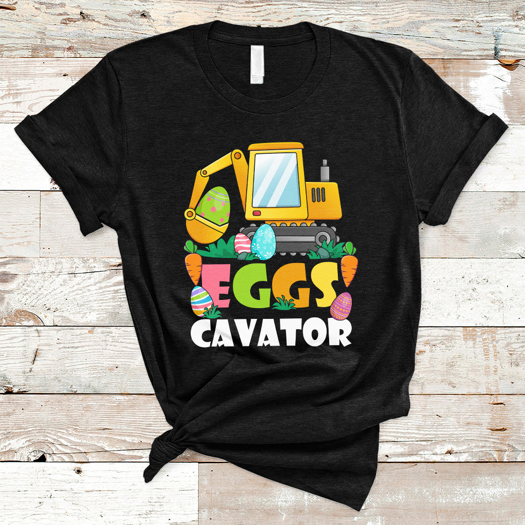 Construction Excavator Easter Day Egg Hunt for Boys Toddlers T-Shirt - Wonder Print Shop