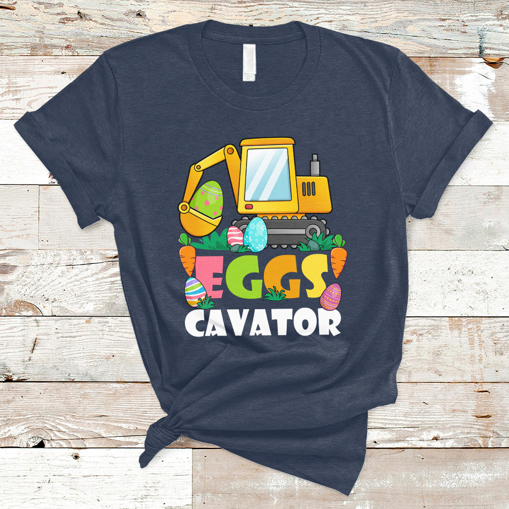 Construction Excavator Easter Day Egg Hunt for Boys Toddlers T-Shirt - Wonder Print Shop