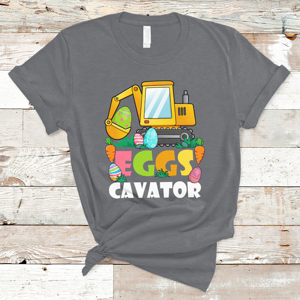 Construction Excavator Easter Day Egg Hunt for Boys Toddlers T-Shirt - Wonder Print Shop