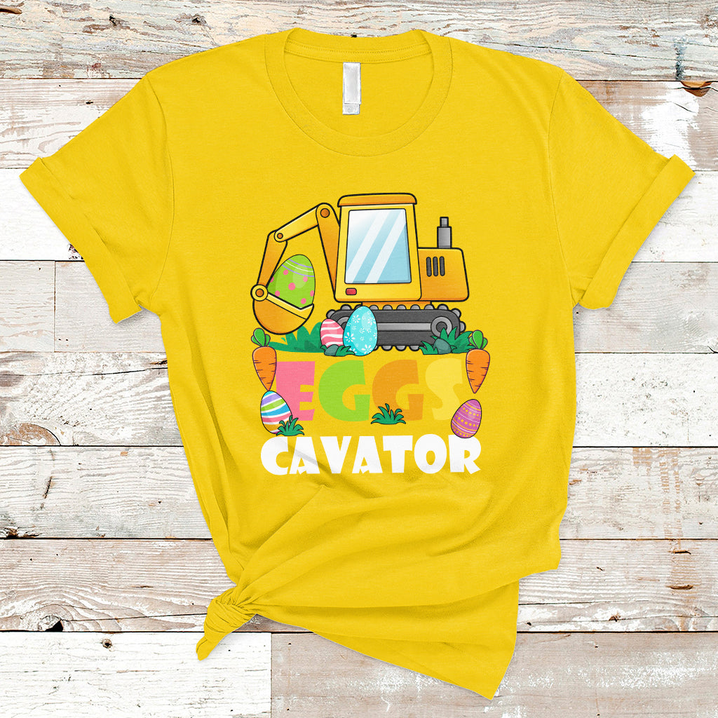 Construction Excavator Easter Day Egg Hunt for Boys Toddlers T-Shirt - Wonder Print Shop
