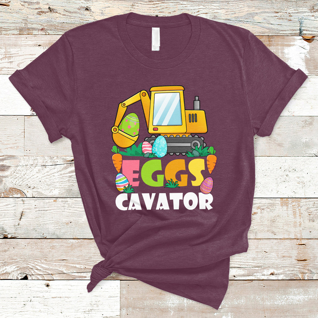 Construction Excavator Easter Day Egg Hunt for Boys Toddlers T-Shirt - Wonder Print Shop