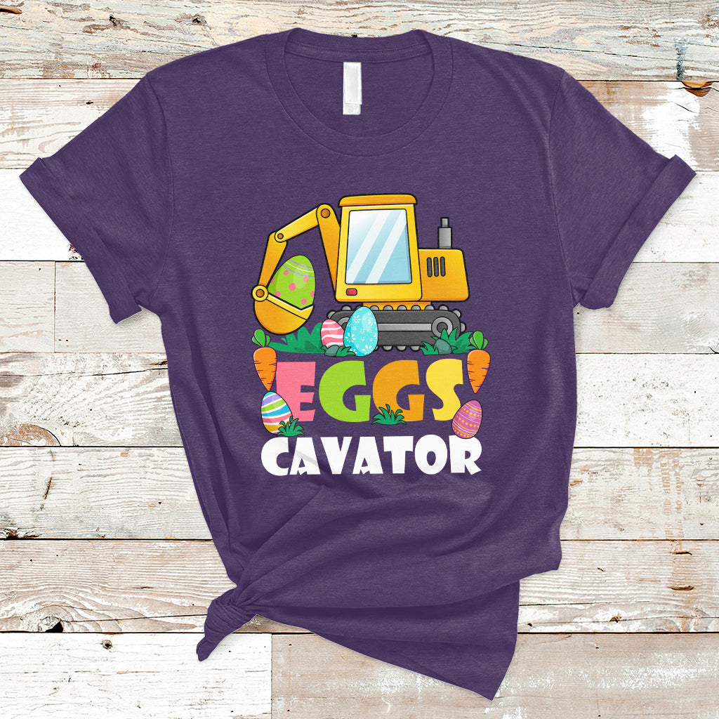 Construction Excavator Easter Day Egg Hunt for Boys Toddlers T-Shirt - Wonder Print Shop