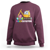 Easter Bunny Eggscavator Excavator Construction Egg Hunt Sweatshirt - Wonder Print Shop