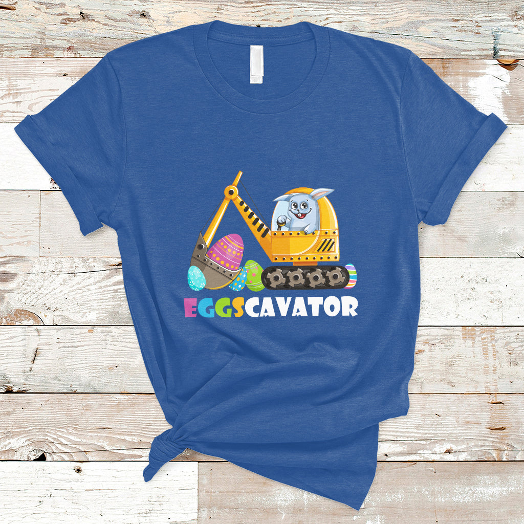Easter Bunny Eggscavator Excavator Construction Egg Hunt T-Shirt - Wonder Print Shop