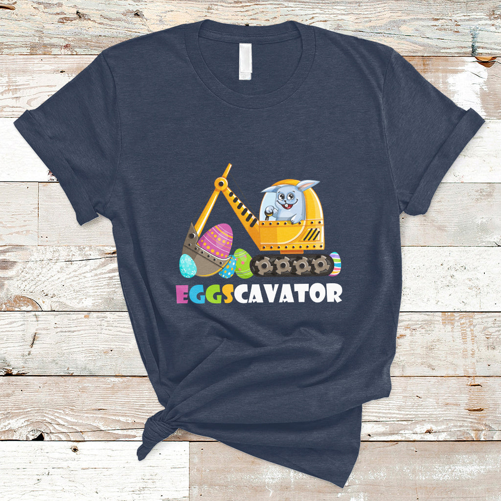 Easter Bunny Eggscavator Excavator Construction Egg Hunt T-Shirt - Wonder Print Shop