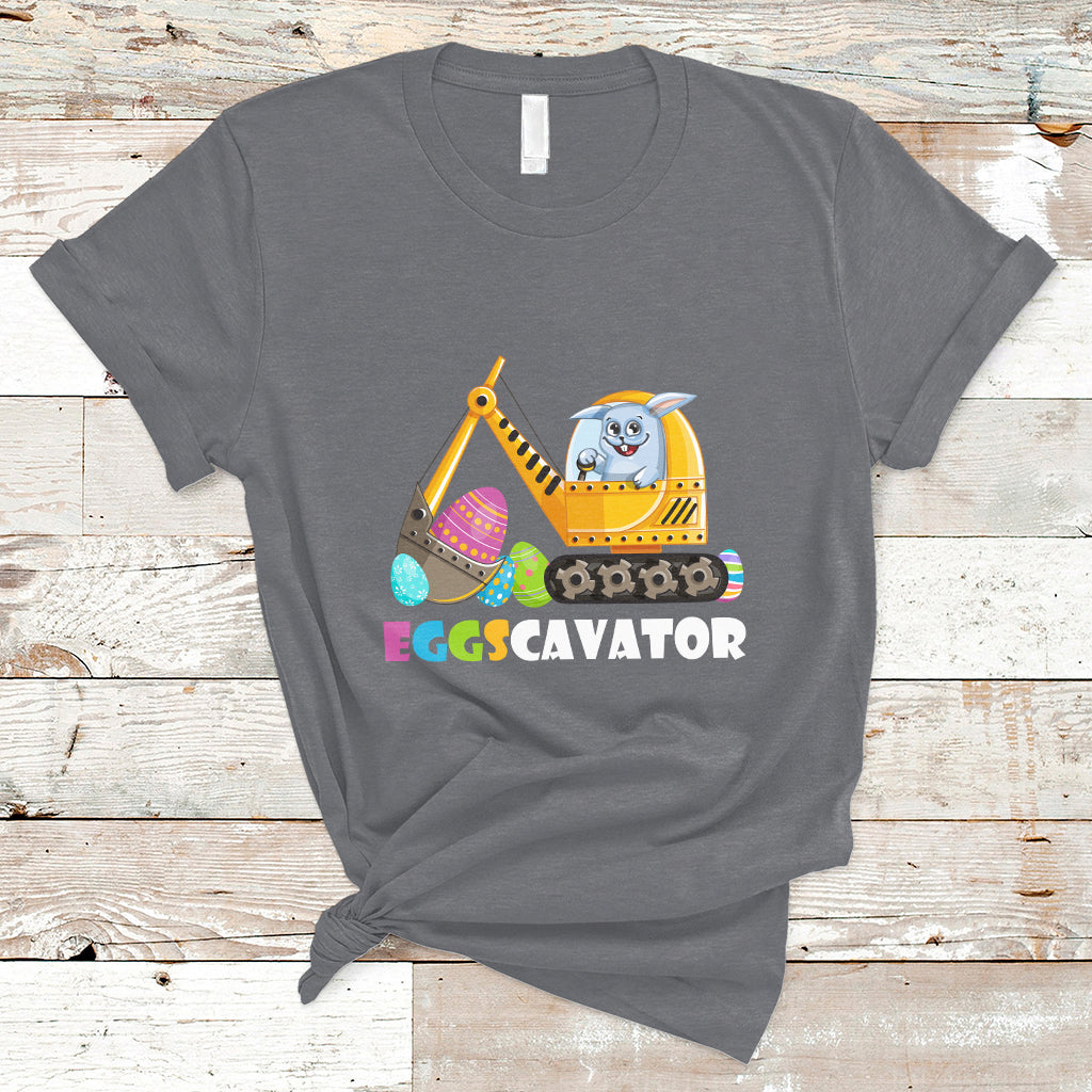 Easter Bunny Eggscavator Excavator Construction Egg Hunt T-Shirt - Wonder Print Shop