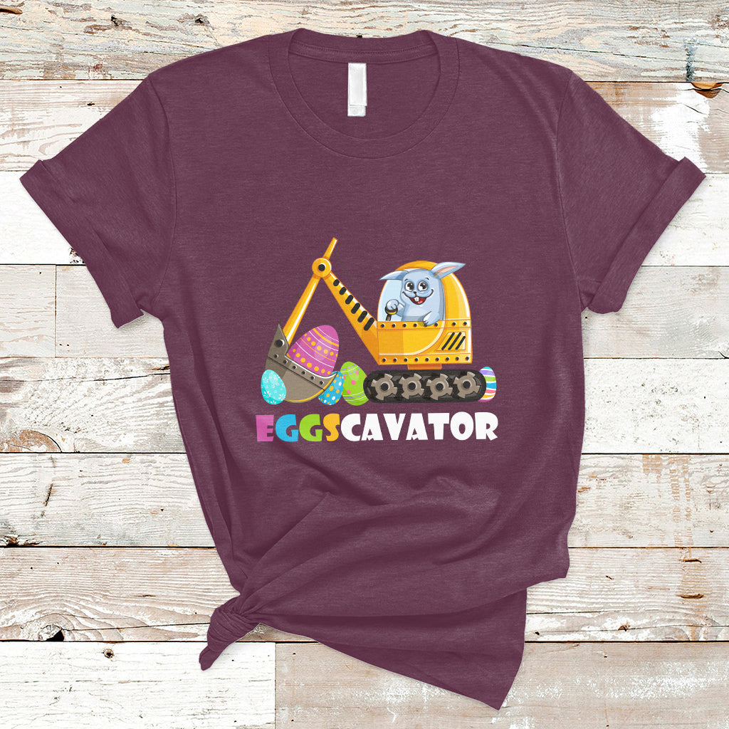 Easter Bunny Eggscavator Excavator Construction Egg Hunt T-Shirt - Wonder Print Shop