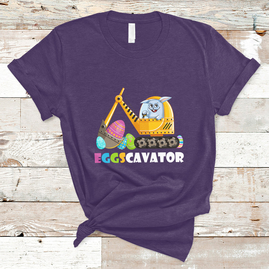 Easter Bunny Eggscavator Excavator Construction Egg Hunt T-Shirt - Wonder Print Shop