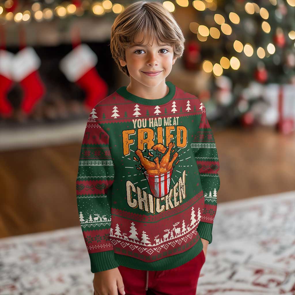 You Had Me At Fried Chicken Ugly Christmas Sweater - Wonder Print Shop
