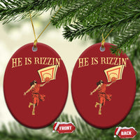Jesus Basketball Christmas Ornament He Is Rizzin' - Wonder Print Shop