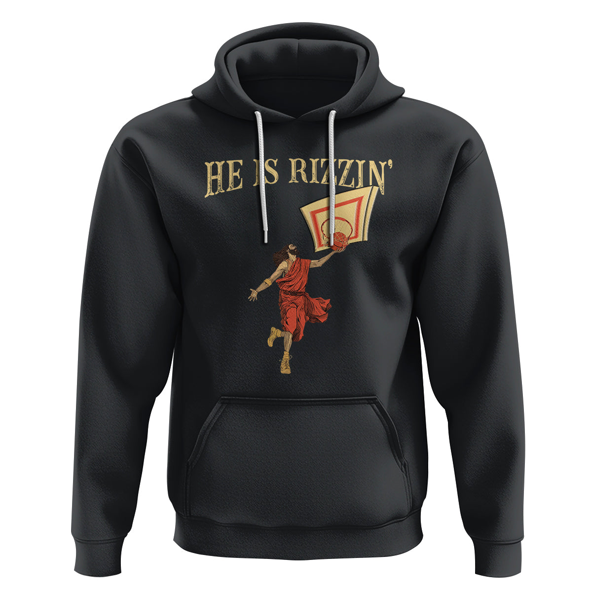 Jesus Basketball Hoodie He Is Rizzin' - Wonder Print Shop