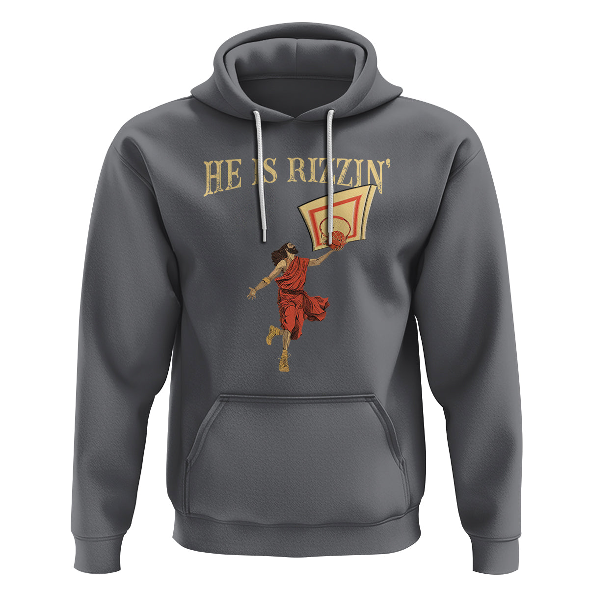 Jesus Basketball Hoodie He Is Rizzin' - Wonder Print Shop