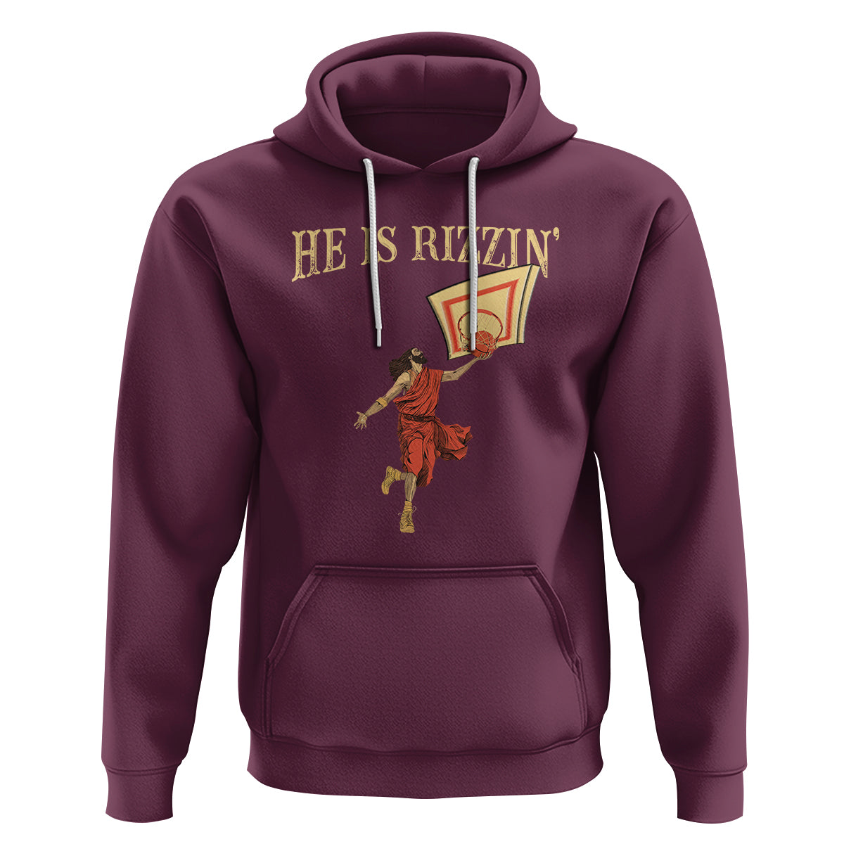 Jesus Basketball Hoodie He Is Rizzin' - Wonder Print Shop