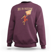 Jesus Basketball Sweatshirt He Is Rizzin' - Wonder Print Shop