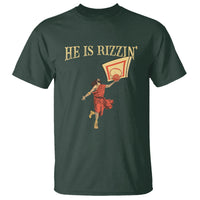 Jesus Basketball T Shirt He Is Rizzin' - Wonder Print Shop