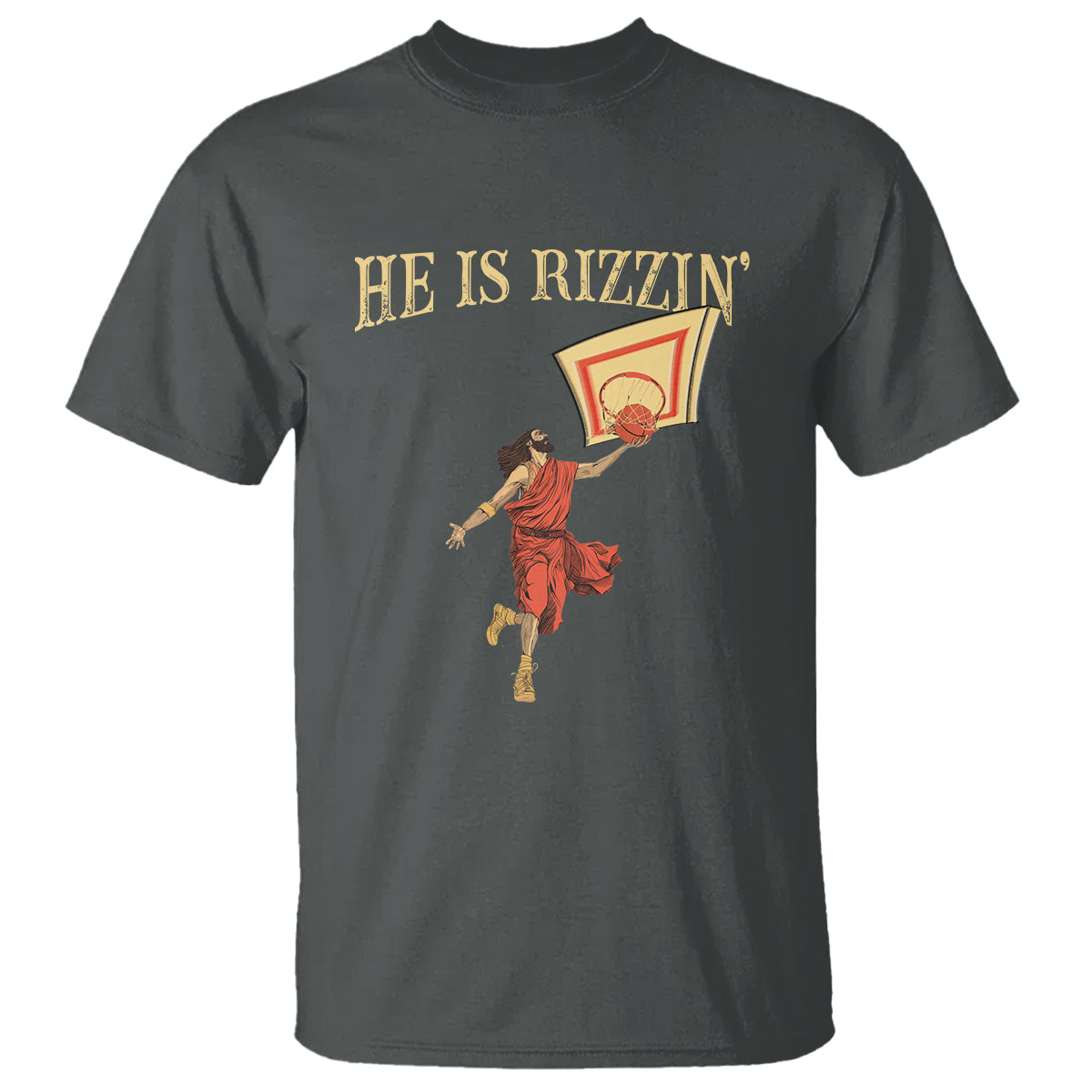 Jesus Basketball T Shirt He Is Rizzin' - Wonder Print Shop