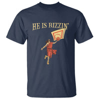 Jesus Basketball T Shirt He Is Rizzin' - Wonder Print Shop