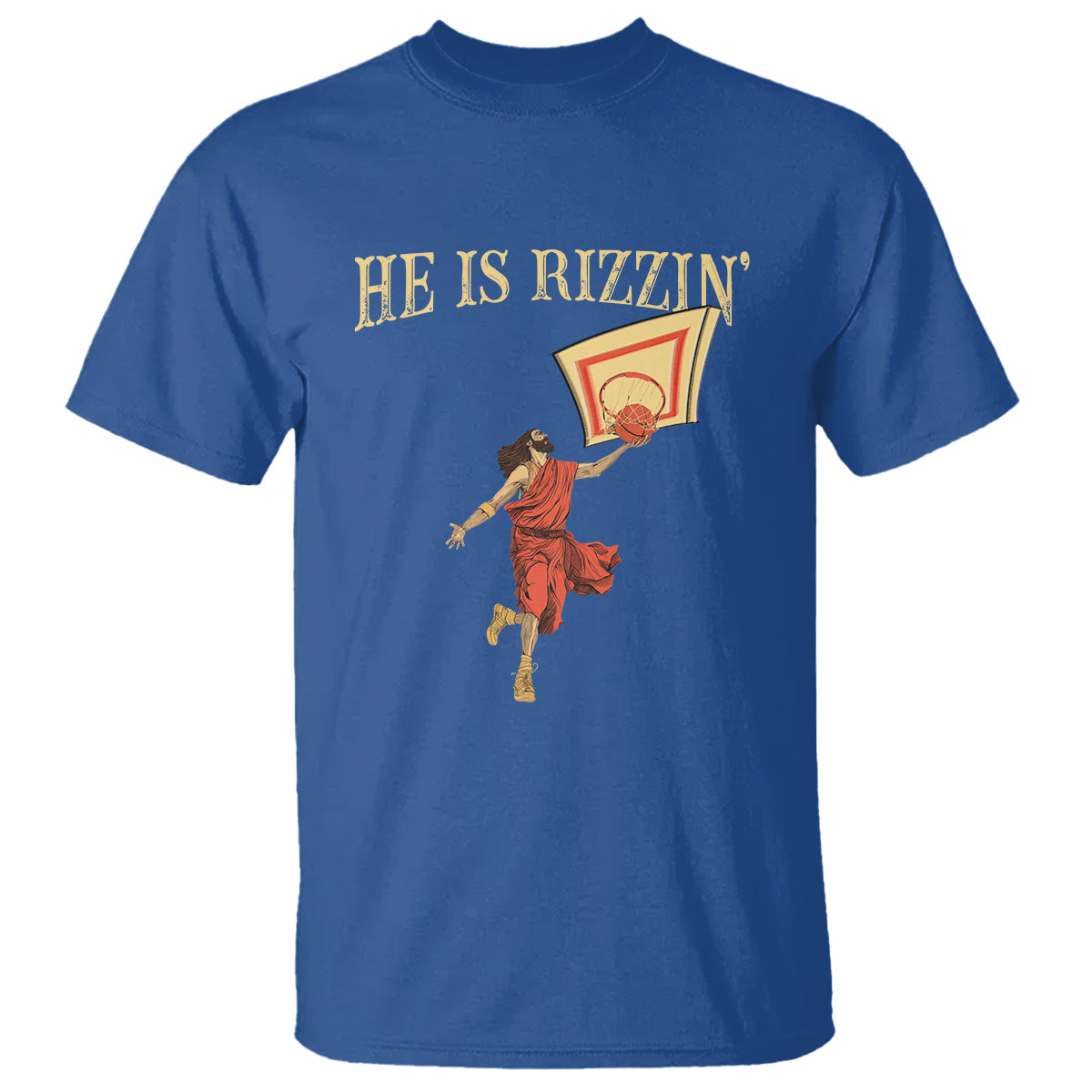 Jesus Basketball T Shirt He Is Rizzin' - Wonder Print Shop