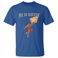 Jesus Basketball T Shirt He Is Rizzin' - Wonder Print Shop