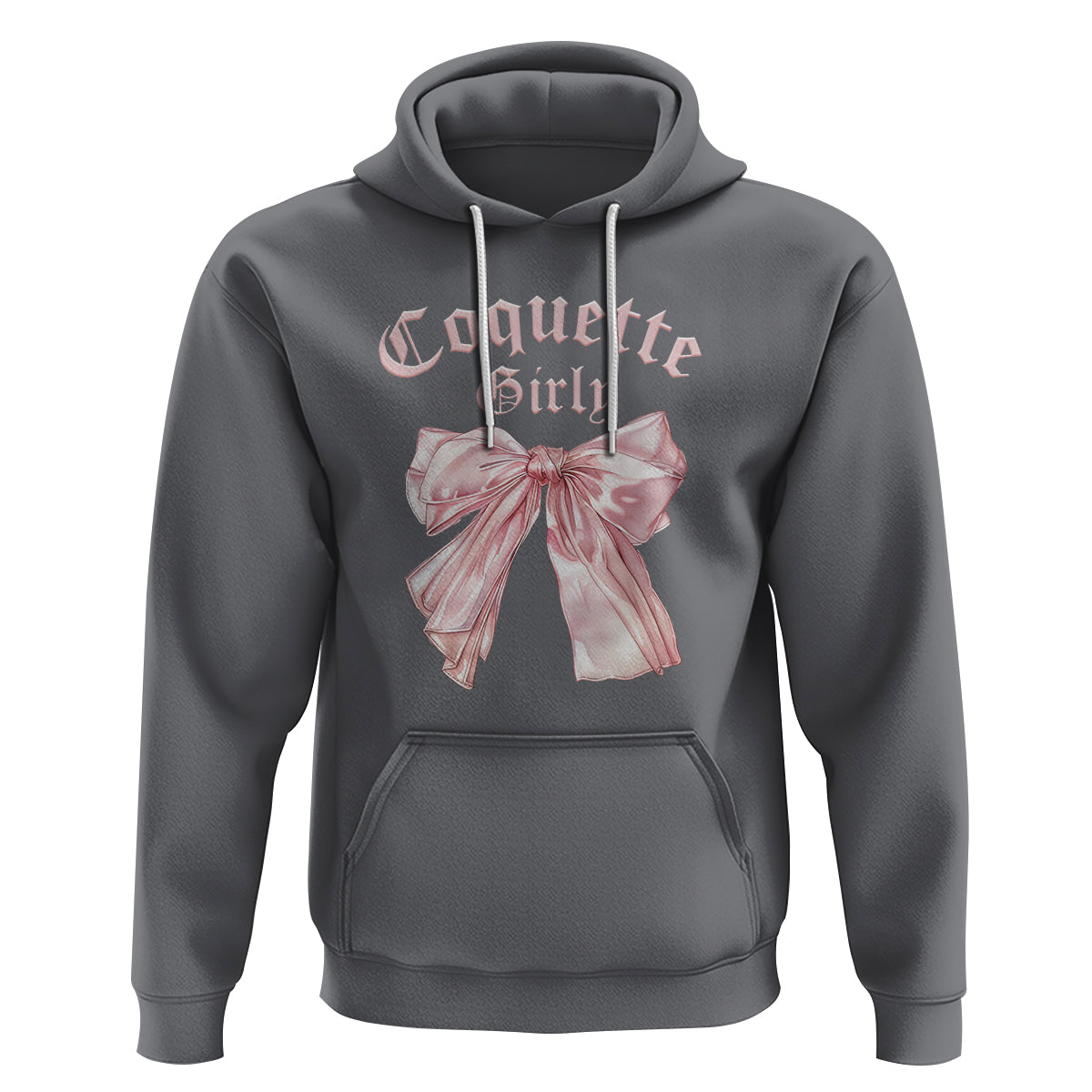 Coquette Girly Hoodie Pink Bow - Wonder Print Shop
