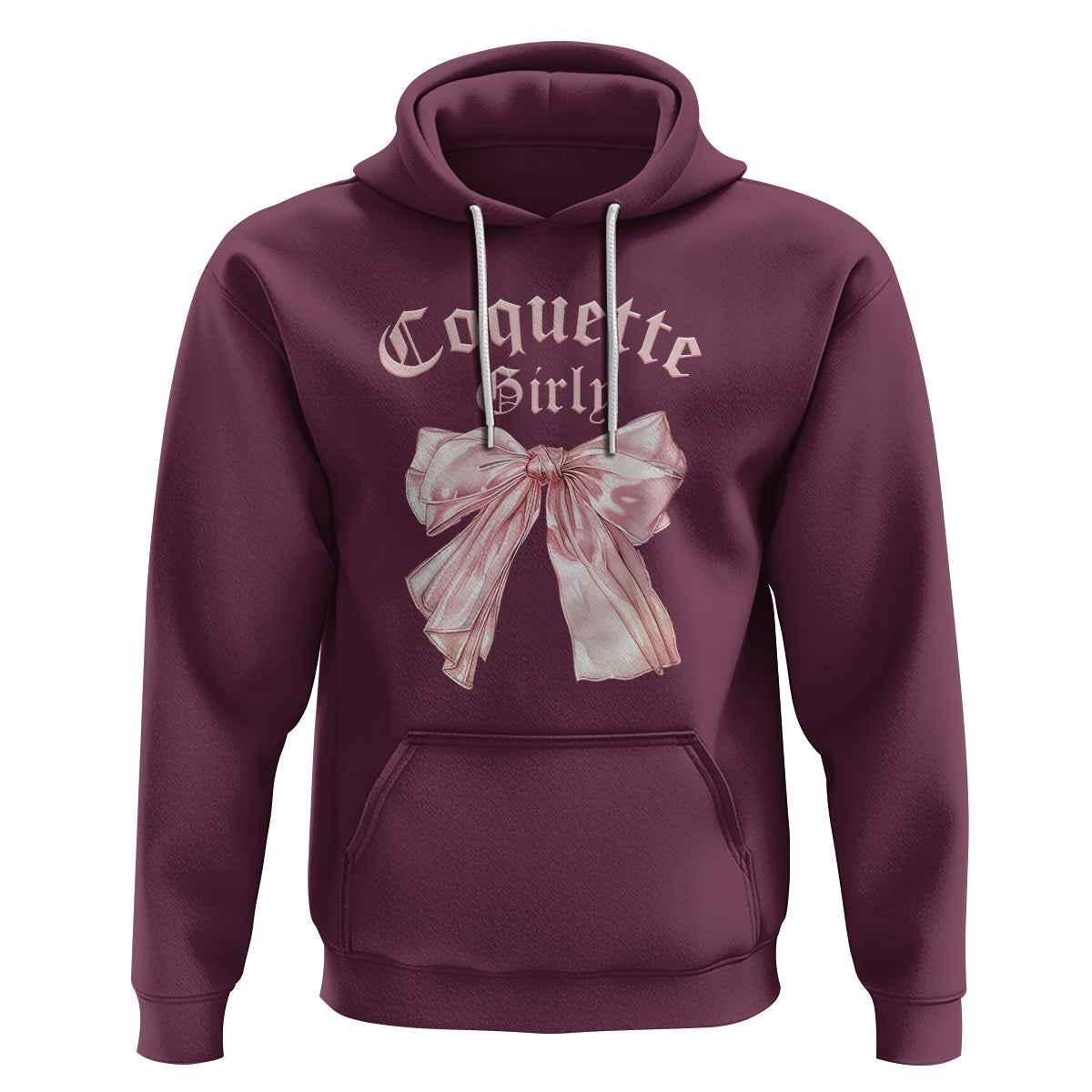 Coquette Girly Hoodie Pink Bow - Wonder Print Shop