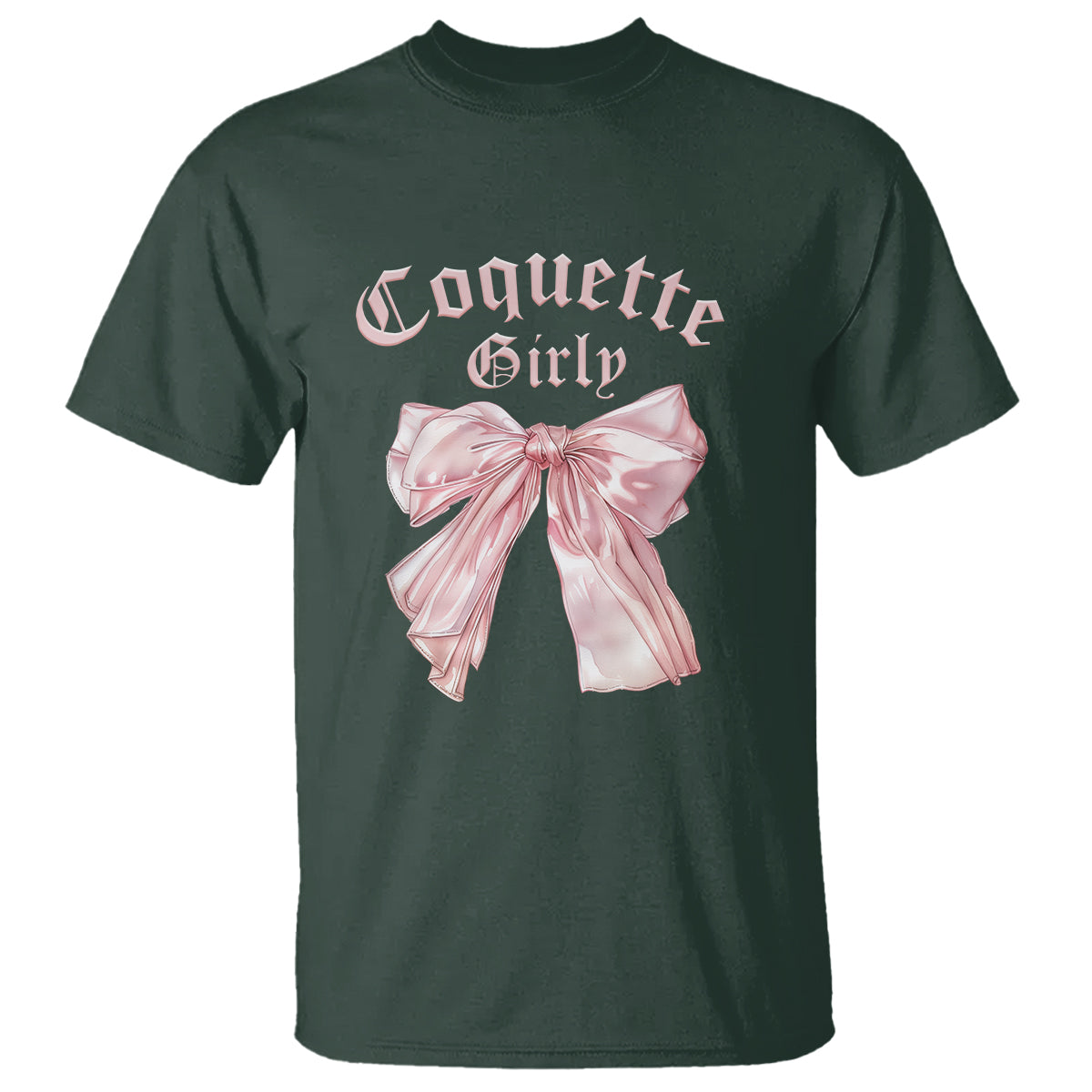 Coquette Girly T Shirt Pink Bow - Wonder Print Shop
