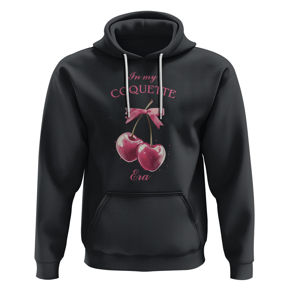 In My Coquette Era Hoodie Pink Bow Cherry - Wonder Print Shop
