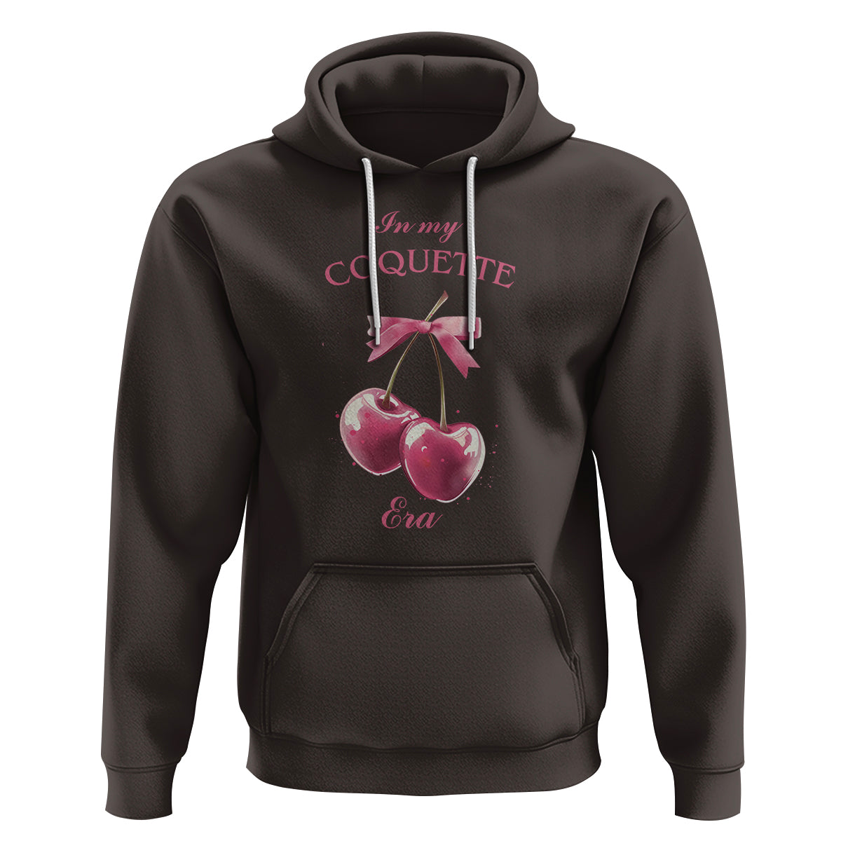 In My Coquette Era Hoodie Pink Bow Cherry - Wonder Print Shop