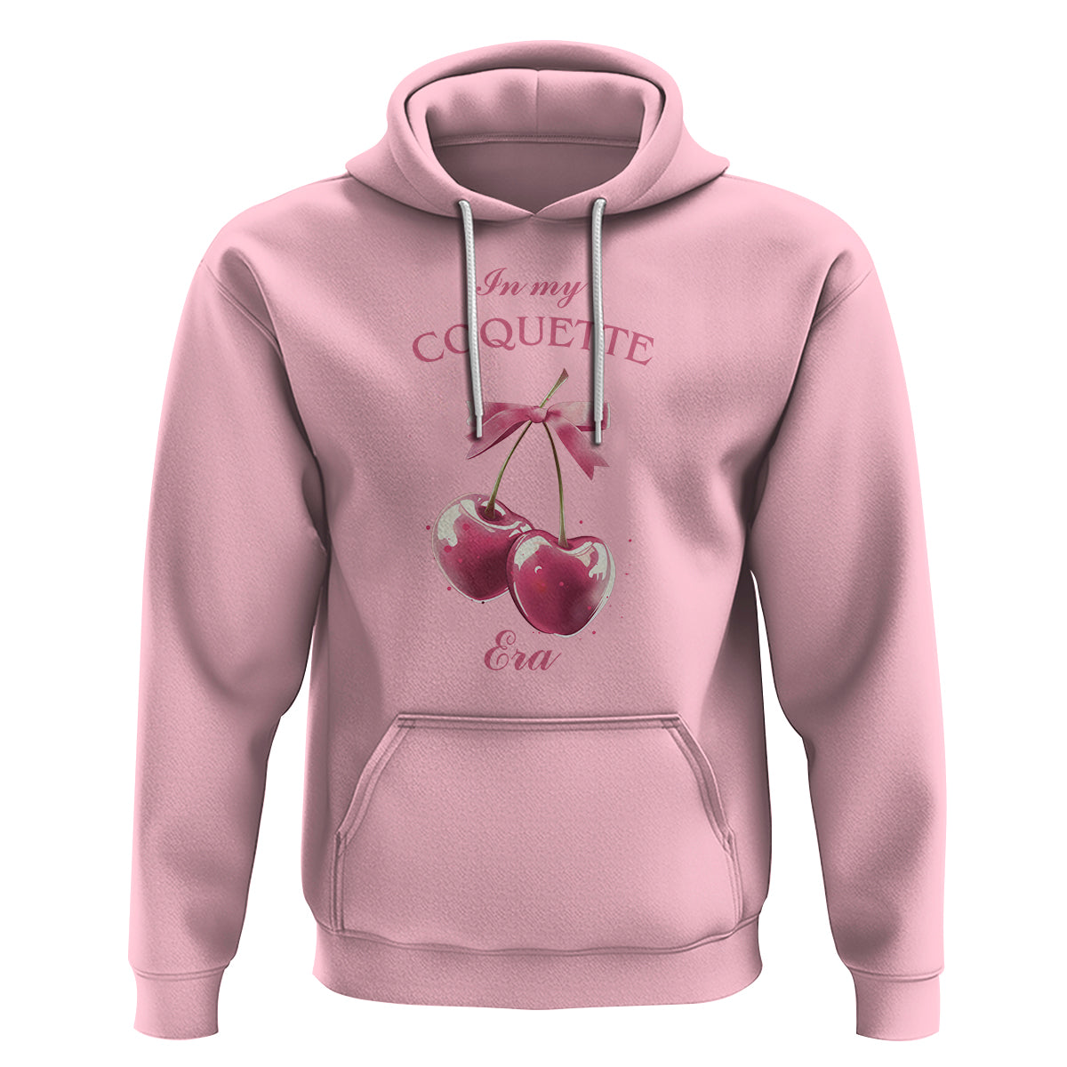 In My Coquette Era Hoodie Pink Bow Cherry - Wonder Print Shop