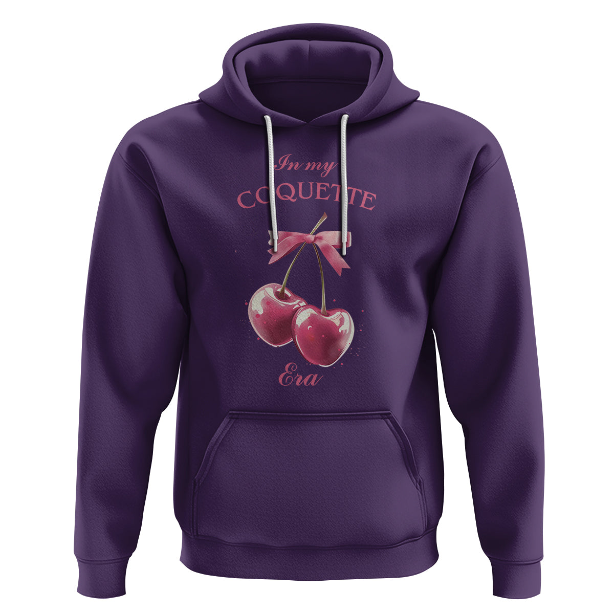 In My Coquette Era Hoodie Pink Bow Cherry - Wonder Print Shop
