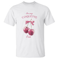 In My Coquette Era T Shirt Pink Bow Cherry - Wonder Print Shop