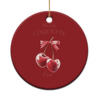In My Coquette Era Christmas Ornament Red Bow Cherry - Wonder Print Shop