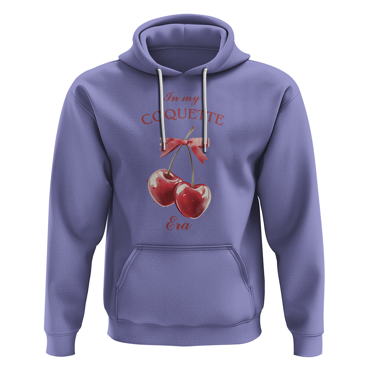 In My Coquette Era Hoodie Red Bow Cherry - Wonder Print Shop