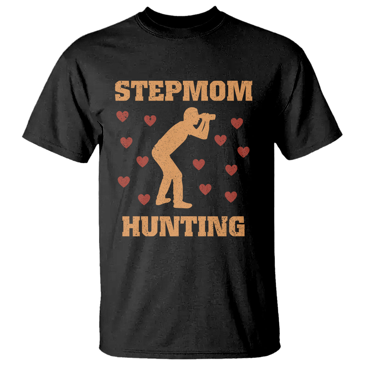 Stepmom Hunting T Shirt Funny Saying Dad Finding Bonus Mom - Wonder Print Shop